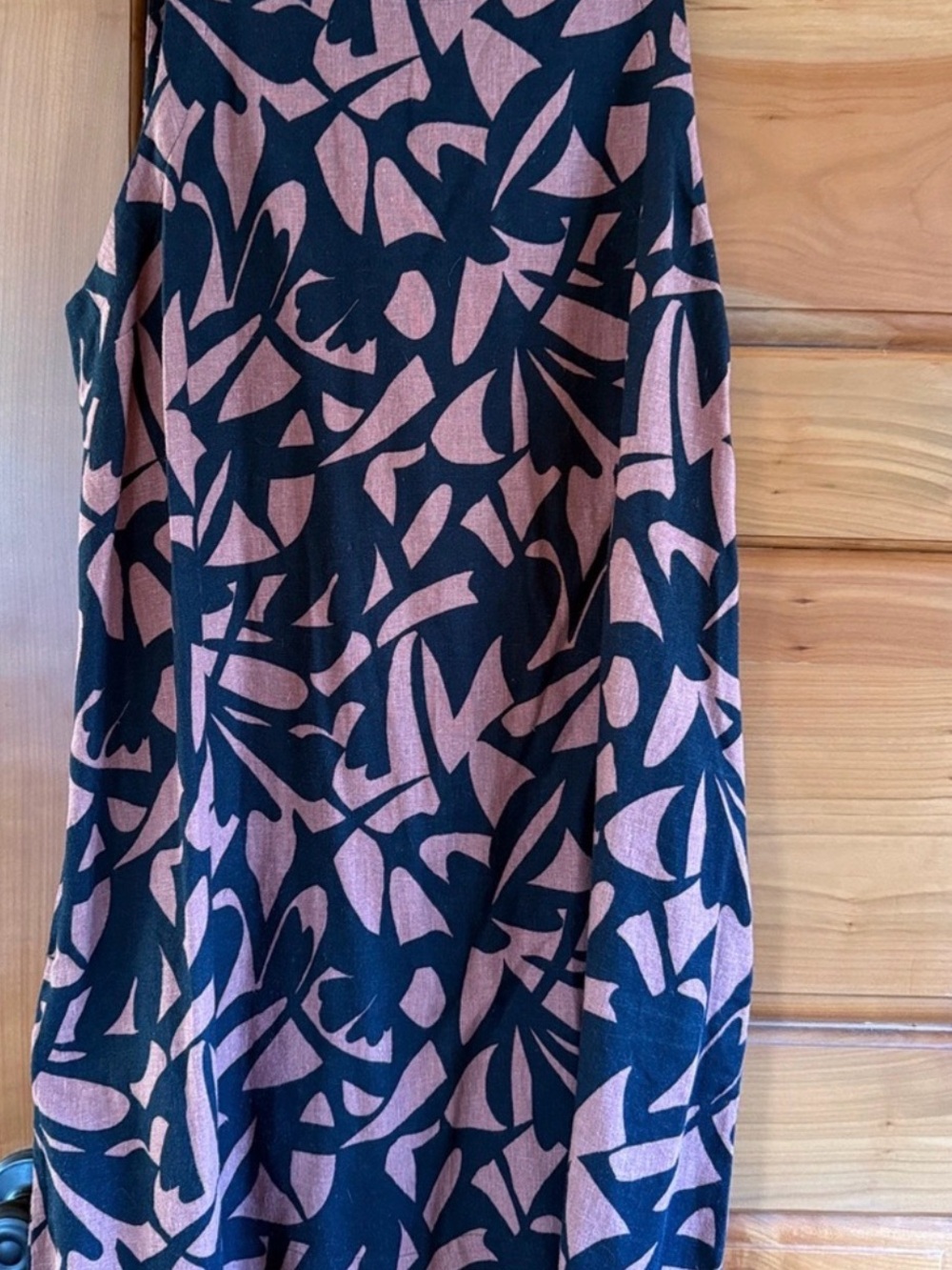 a new day Black and Dusty Rose Graphic knee length dress